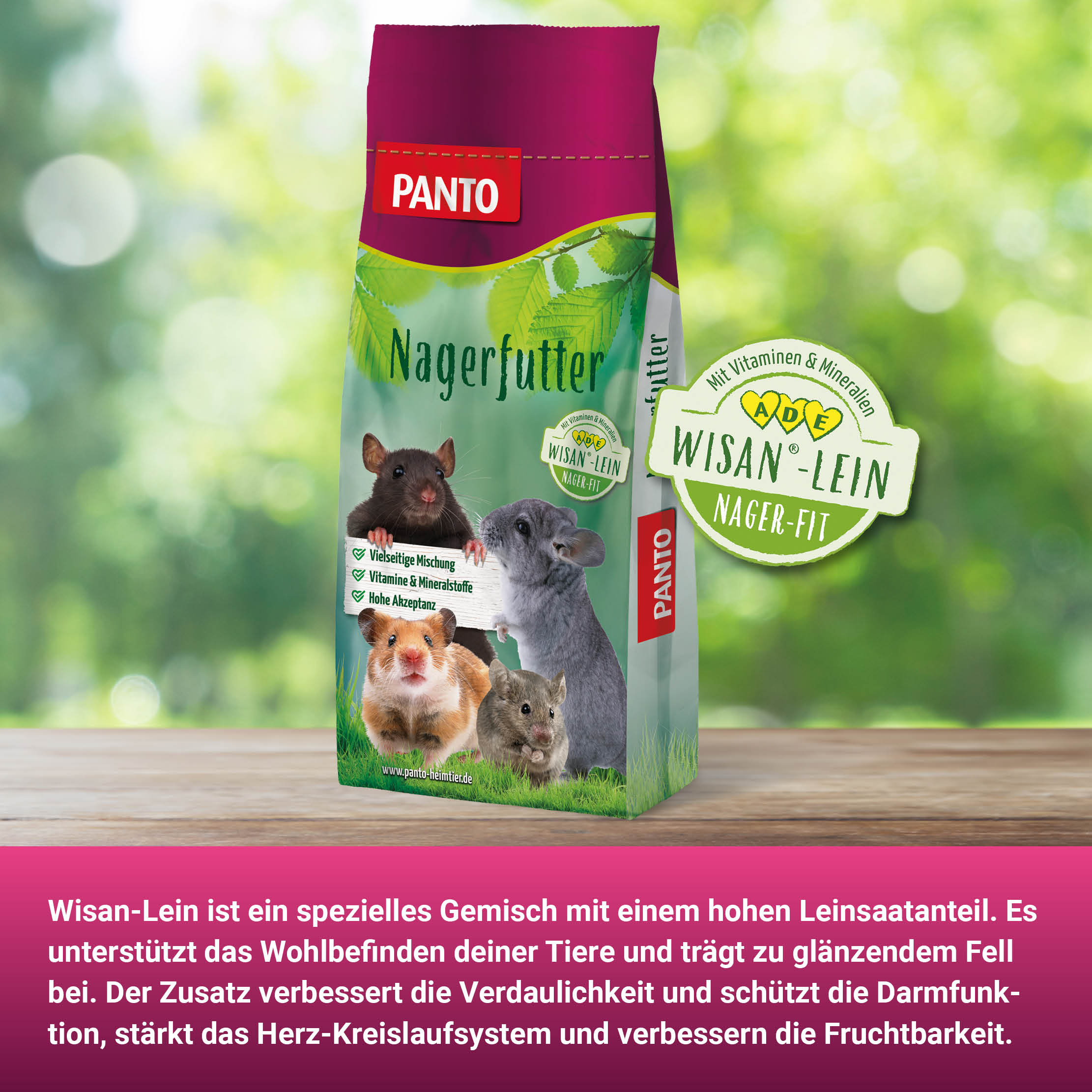 PANTO® Nager Krokant Müsli mit Wisan®-Lein