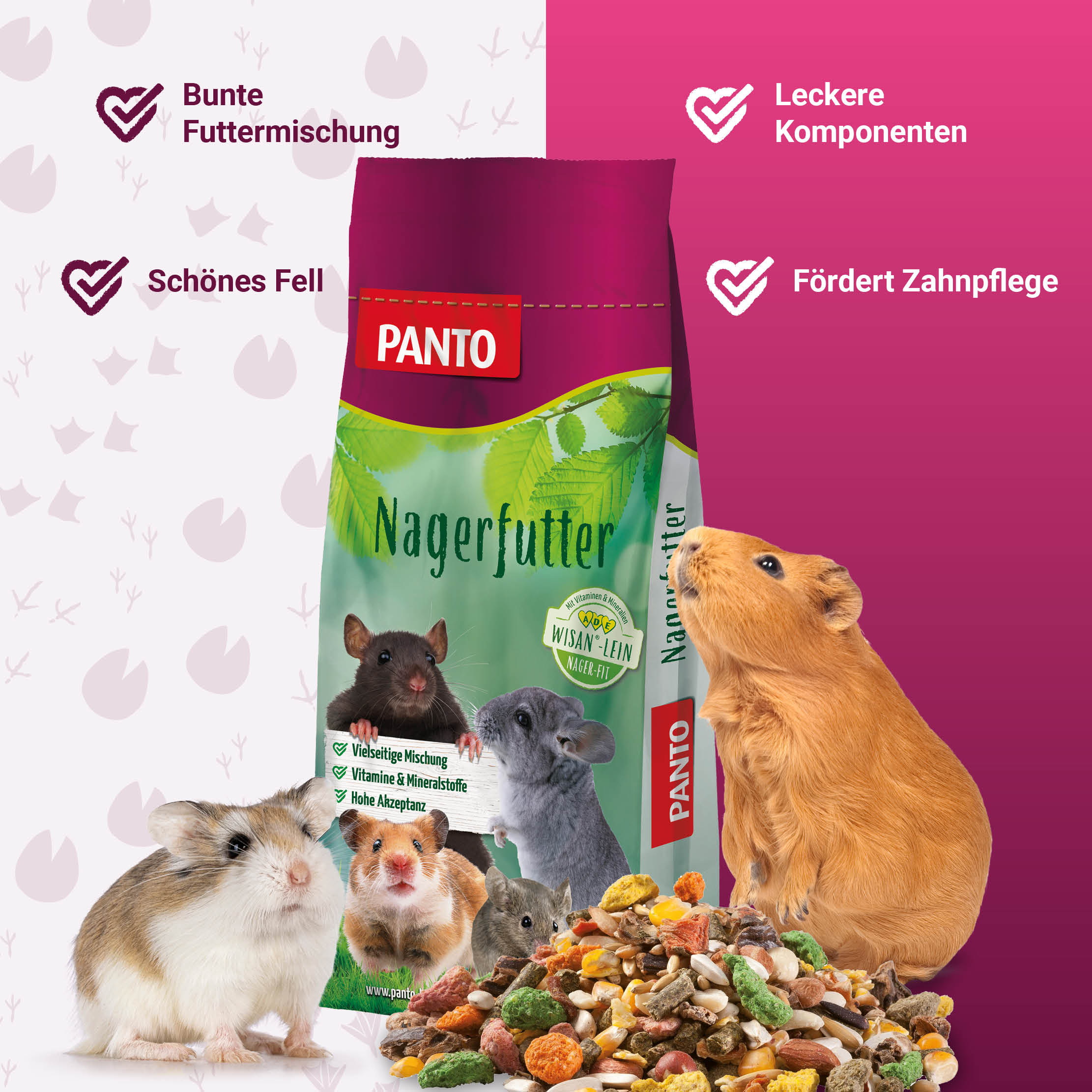 PANTO® Nager Krokant Müsli mit Wisan®-Lein